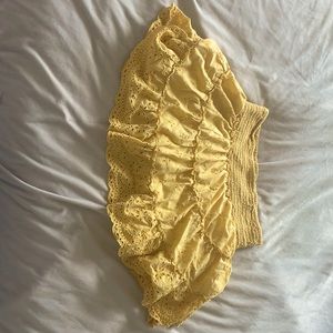 American Eagle Yellow Eyelet Skirt